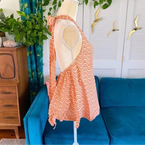 Urban Outfitters | Sand Dollar Romper Assorted Wavy Groovy Pink 70s Style New - Picture 7 of 15